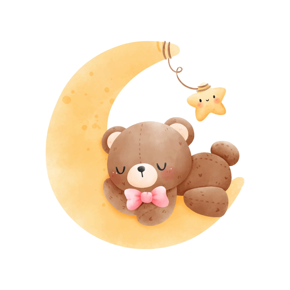 Muursticker Slapend Beertje