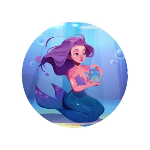 Muurcirkel Sticker Zeemeermin